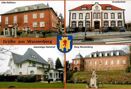 AK / Ansichtskarte 73954932 Wassenberg Altes Rathaus Grundschule Ehem Bahnhof Burg Wassenberg