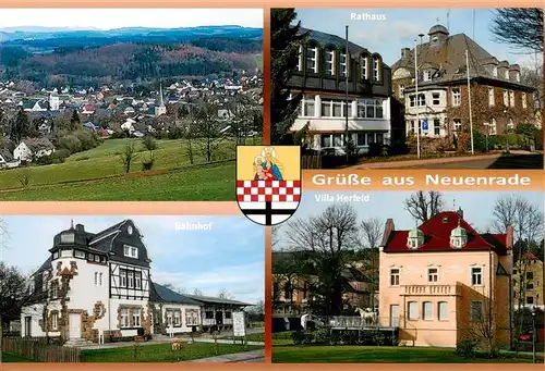 AK / Ansichtskarte  Neuenrade Panorama Rathaus Bahnhof Villa Herfeld