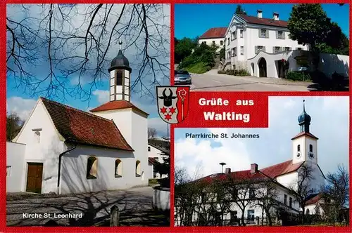 AK / Ansichtskarte 73954940 Walting_Bayern Kirche St Leonhard Pfarrkirche St Johannes