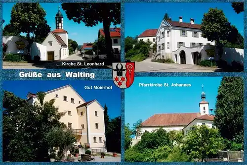 AK / Ansichtskarte 73954941 Walting_Bayern Kirche St Leonhard Gut Moierhof Pfarrkirche St Johannes