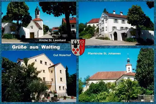 AK / Ansichtskarte  Walting_Bayern Kirche St Leonhard Gut Moierhof Pfarrkirche St Johannes