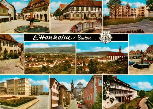 AK / Ansichtskarte 73954947 Ettenheim Marktplatz Brunnen Ortspartien Panorama Kirche