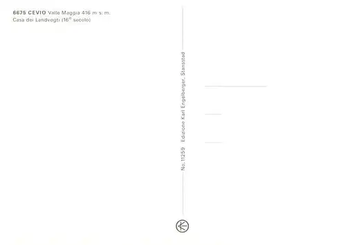 AK / Ansichtskarte  Cevio_TI Casa dei Landvogti