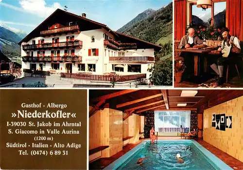 AK / Ansichtskarte  St_Jakob_Ahrntal Gasthof Albergo Niederkofler Gaststube Hallenbad