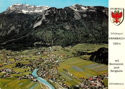 AK / Ansichtskarte  Kramsach_Tirol_AT Fliegeraufnahme mit Sonnwendjoch Bergbahn