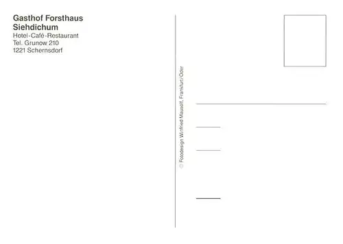 AK / Ansichtskarte  Schernsdorf Gasthof Forsthaus Siehdichum Hotel Restaurant Freiterrasse Gastraum