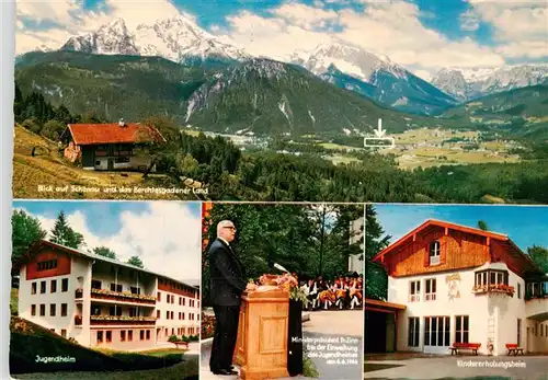 AK / Ansichtskarte  Schoenau_Berchtesgaden Panorama Jugendheim Einweihung des Jugendheimes Kindererholungsheim