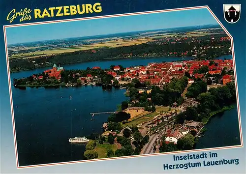 AK / Ansichtskarte 73955234 Ratzeburg Inselstadt Fliegeraufnahme