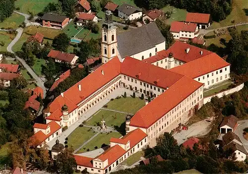 AK / Ansichtskarte  Reichersberg_Inn_Oberoesterreich_AT Chorherrenstift Fliegeraufnahme