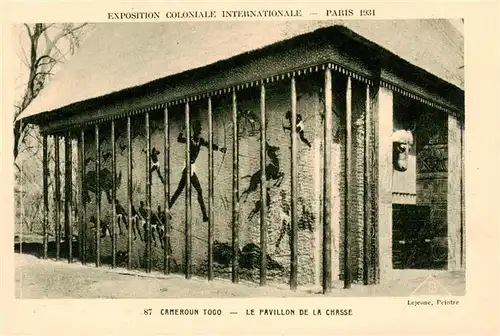 AK / Ansichtskarte 73955304 Exposition_Coloniale_Internationale_Paris_1931 Nr. 87 Cameroun Togo Le Pavillon de la Chasse