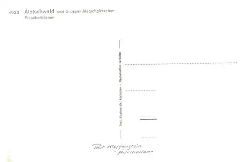 AK / Ansichtskarte  Gletscher_Glacier_Glaciar Aletschwald Grosser Aletschgletscher Fiescherhoeener