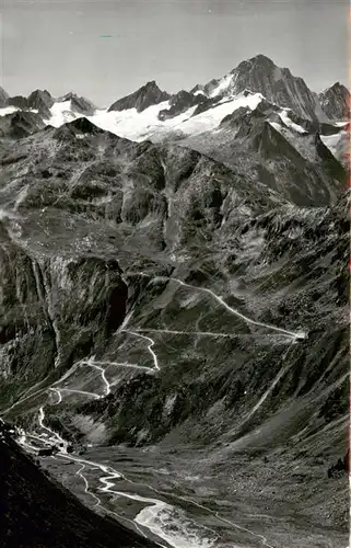 AK / Ansichtskarte 73955328 Gletscher_Glacier_Glaciar Grimselstrasse Finsteraarhorn