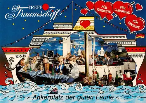 AK / Ansichtskarte  Gondorf_Kobern-Gondorf_Mosel Schiffsrestaurant Bord-Party Ankerplatz der guten Laune