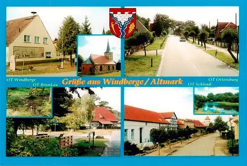AK / Ansichtskarte  Windberge Kirche Ortsansichten OT Ottersberg OT Schleuss OT Brunkau