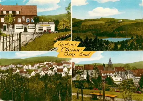 AK / Ansichtskarte 73955380 Dhuenn_Wermelskirchen Ortsansichten Landschaft See Hotel Restaurant