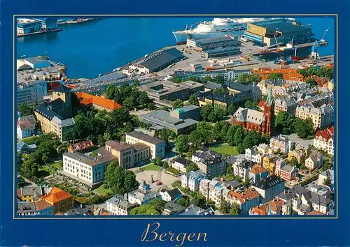 AK / Ansichtskarte  Bergen__Norge Teilansicht mit Hafen