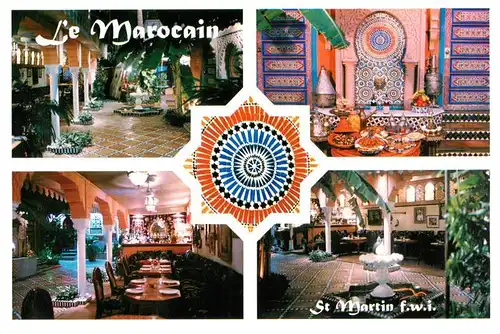 AK / Ansichtskarte  Sint_Maarten_Caribic Restaurant Le Marocain Vue partielle