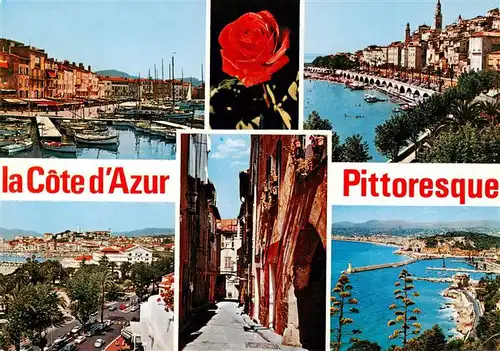 AK / Ansichtskarte  Saint_Tropez_Var Le Port Menton La vieille Ville Cannes Le Port Antibes Vieille Rue Nice Vue generale