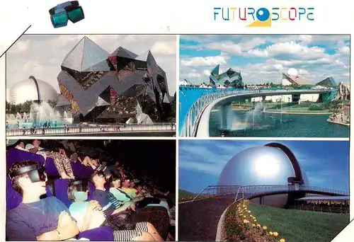 AK / Ansichtskarte  Jaunay-Clan Futuroscope Le solido et le Kinemax vue generale Les spectateurs du Solido Le Solido