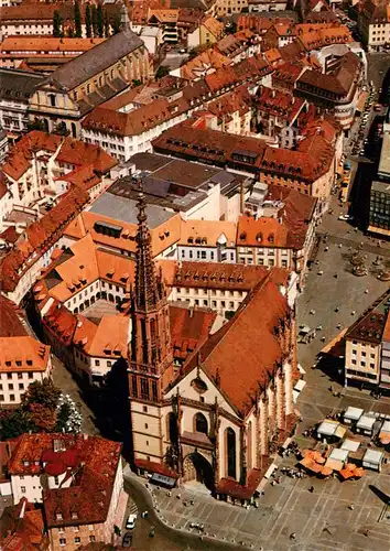 AK / Ansichtskarte  Wuerzburg_Bayern Marienkapelle am Marktplatz Fliegeraufnahme