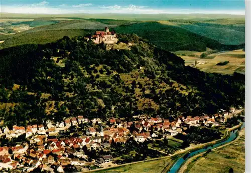 AK / Ansichtskarte  Breuberg_Odenwald Blick auf OT Neustadt und Burg Breuberg Fliegeraufnahme