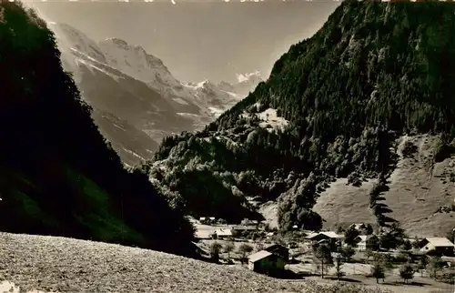 AK / Ansichtskarte  Stechelberg_BE Panorama Lauterbrunnental mit Grosshorn und Breithorn Berner Alpen