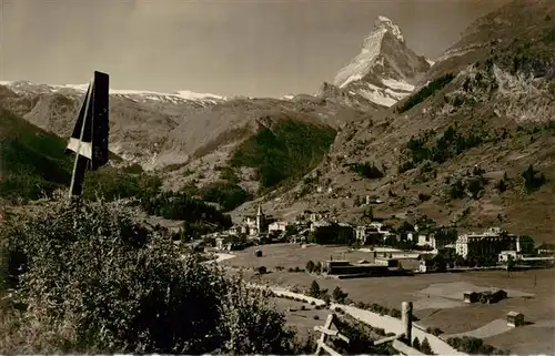AK / Ansichtskarte  Zermatt_VS Panorama Blick zum Matterhorn