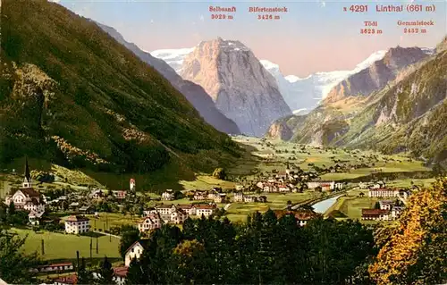 AK / Ansichtskarte  Linthal__GL Panorama Alpen