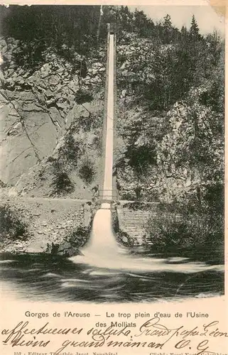 AK / Ansichtskarte  Les_Molliats_Manigod_74 Gorges de l'Areuse Trop plein d'eau de l'Usine des Molliats