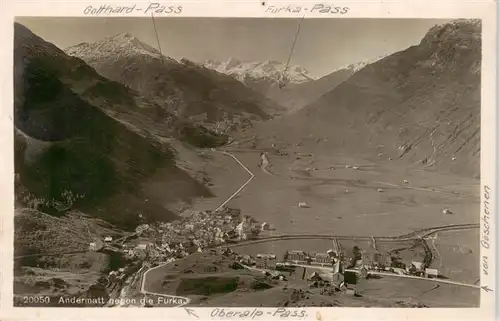 AK / Ansichtskarte  Andermatt_UR Panorama Blick gegen die Furka