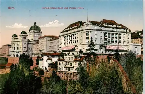 AK / Ansichtskarte  BERN_BE Parlamentsgebaeude und Palace Hôtel