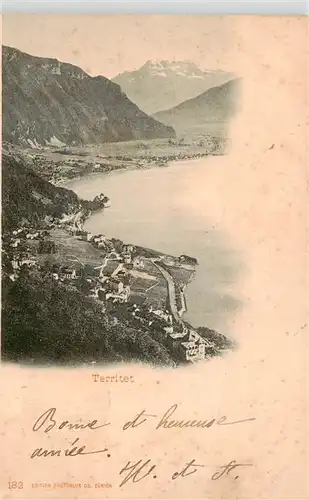 AK / Ansichtskarte  Territet_Montreux_VD Panorama Genfersee Alpen