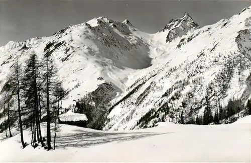 AK / Ansichtskarte  Loetschental_VS Niven und Faldum Rothorn von Lauchern Winterpanorama