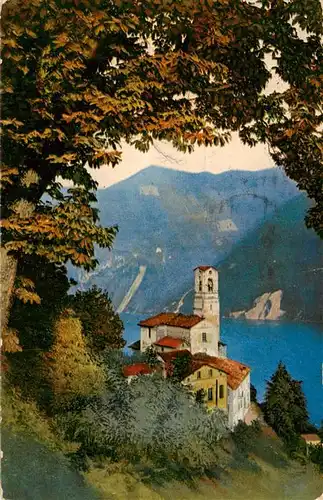 AK / Ansichtskarte  Castagnola_Lago_di_Lugano Blick auf die Kirche