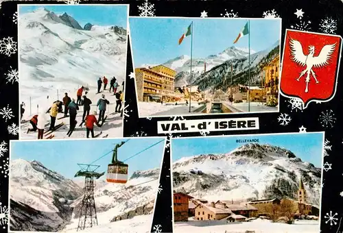 AK / Ansichtskarte  Val_d_Isere_73_Savoie Skipiste Dorfpartie Seilbahn Bellevarde