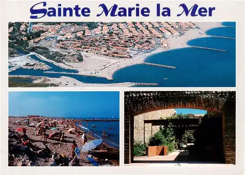 AK / Ansichtskarte  Ste_Marie_la_Mer Vue aerienne La plage 