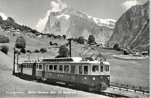 AK / Ansichtskarte 73955701 Zahnradbahn_Rack_Railway-- Grindelwald Berner Oberland Bahn Wetterhorn