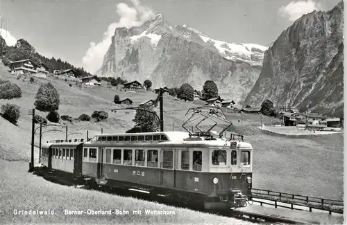 AK / Ansichtskarte  Zahnradbahn_Rack_Railway-- Grindelwald Berner Oberland Bahn Wetterhorn