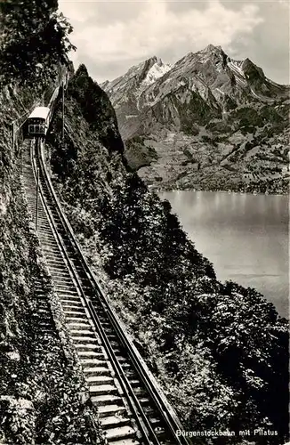 AK / Ansichtskarte  Zahnradbahn_Rack_Railway-- Buergenstockbahn Pilatus