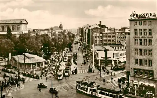 AK / Ansichtskarte 73955720 Strassenbahn_Tramway-- Hannover Am Kroepcke Georgstrasse