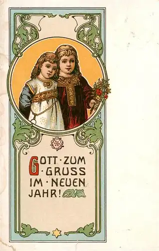 AK / Ansichtskarte 73955739 Jugendstil Gott Gruss im Neuen Jahr 