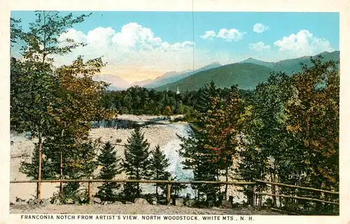 AK / Ansichtskarte 73955761 North_Woodstock_New_Hampshire_USA Franconia Notch from Artit's view White Mountains