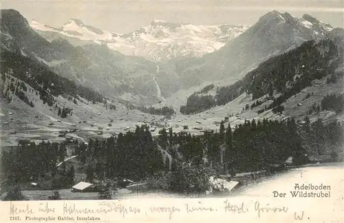 AK / Ansichtskarte  Adelboden_BE Panorama Blick gegen Wildstrubel