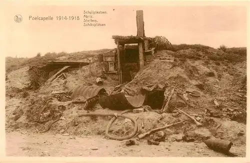 AK / Ansichtskarte 73955770 Poelcapelle_Belgie Schuetzenplatz Schuetzengraben 1. Weltkrieg