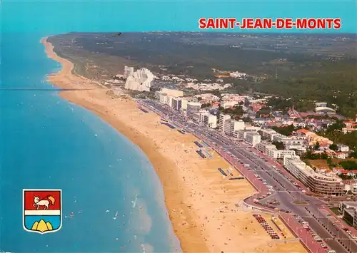 AK / Ansichtskarte  Saint-Jean-de-Monts Vue generale aerienne de la plage