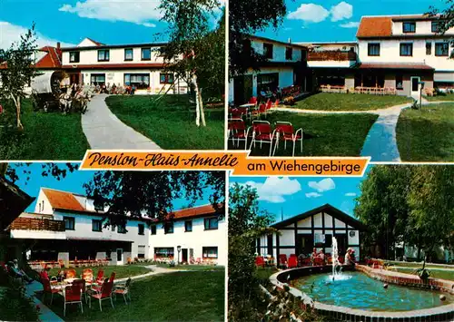 AK / Ansichtskarte  Bad_Holzhausen_Luebbecke_Preussisch_Oldendorf_NRW Pension Haus Annelie Park Terrasse Springbrunnen