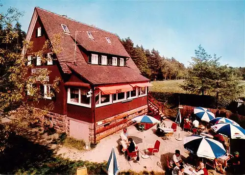 AK / Ansichtskarte  Zavelstein Wanderheim Gaststaette Terrasse