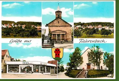AK / Ansichtskarte 73955910 Fahrenbach_Baden Panorama Kirchen Warenhaus