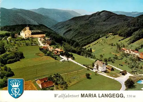 AK / Ansichtskarte  Maria_Langegg_Mautern_Donau_Niederoesterreich_AT Servitenkloster Fliegeraufnahme