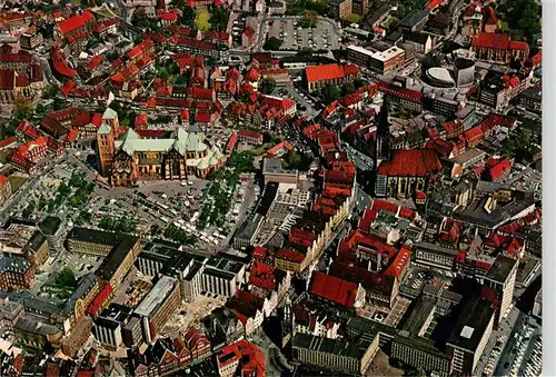 AK / Ansichtskarte  MueNSTER___Westfalen Fliegeraufnahme mit Dom Lambertikirche und Prinzipalmarkt